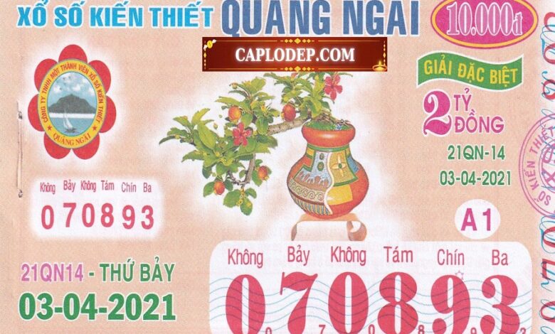 Xổ Số Kiến Thiết Quảng Ngãi